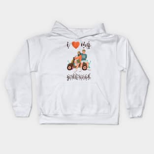 I Love My Girlfriend Kids Hoodie